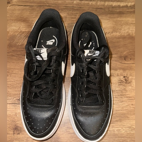 Nike Court Vision Alta LTR Leather Shoes Black White Women's Size 9 DM0113-002 - Picture 5 of 8